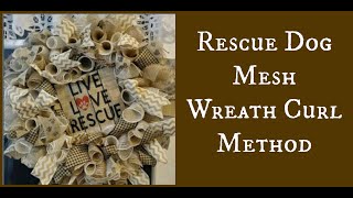 Rescue Dog Mesh WreathCurl Method [upl. by Mccord]