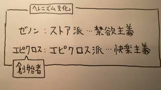 ストア派ゼノン禁欲主義と快楽主義エピクロス派の違いの覚え方【語呂合わせ】ヘレニズム文化 [upl. by Sheets]