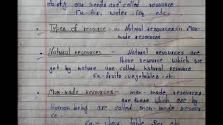 Resources and development notes class 10 chapter 1 of Geographystudy gold geography ch 1 question [upl. by Lisetta]