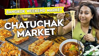 BEST FOOD at Chatuchak Weekend Market Bangkok sinfulfoodie bangkokstreetfood [upl. by Webber334]