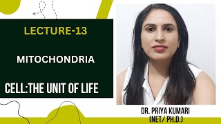 CLASS 11   MITOCHONDRIA  CELL THE UNIT OF LIFE  DR PRIYA KUMARI [upl. by Ynohtnael]