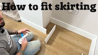 How To Install Skirting Boards Baseboards  DIY GUIDE  Pro Tips For Beginners [upl. by Palladin113]