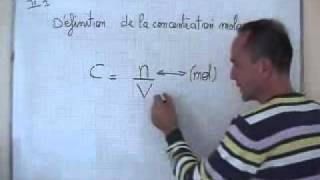 cours seconde  chimie  ch6 concentration molaire C  nV [upl. by Goetz]