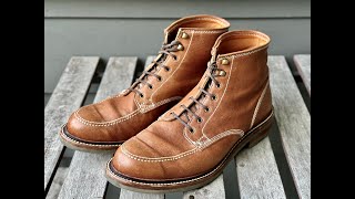 Caswell Boots Stanton Moc Toe Boot Patina Update [upl. by Nrevel438]