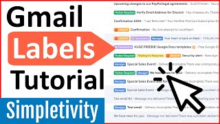 How to use Gmail Labels  Tutorial for Beginners [upl. by Wie]