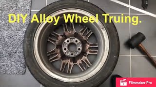 DIY Buckled Alloy Wheel Truing  Straightening  Volvo D5 [upl. by Bonina]