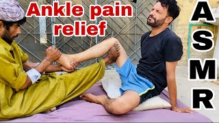 This guy is a machine  ASMR Strong chiropractic  ankle pain relief technique  asmr relax [upl. by Rawdan]