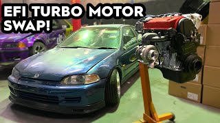 Removing The Old D15 TURBO EG Civic Build PT 6 [upl. by Drofliw675]