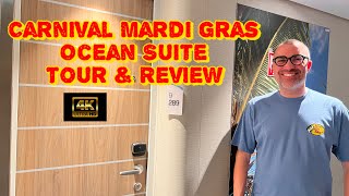 CARNIVAL MARDI GRAS OCEAN SUITE Tour amp Review  9289  4K [upl. by Lovash140]