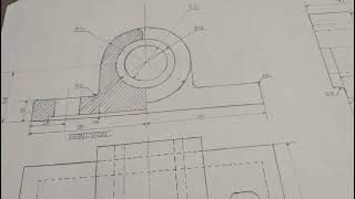 sketch of bushed bearing  engineering graphics [upl. by Inot]