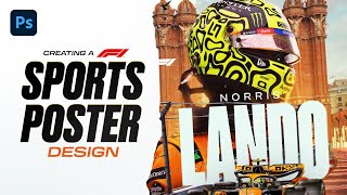 Creating a F1 Sports Design Poster  Photoshop Tutorial  Lets Create EP7 [upl. by Llenrag40]