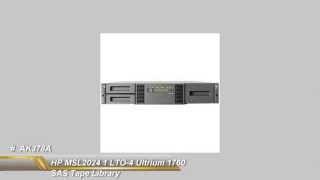 AK378A HP MSL2024 1 LTO4 Ultrium 1760 SAS Tape Library [upl. by Ennailuj801]