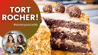 Tort Rocher ❤️ Prosty smaczny czekoladowy tort z chrupką z orzechów laskowych [upl. by Neerual440]