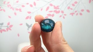 Resin and Nail Polish Cabochon Tutorial [upl. by Umeko]