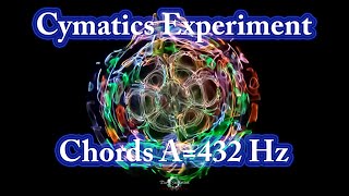 CYMATICSCIMATICACYMATIC Experiment 20 432Hz Chords [upl. by Mori904]