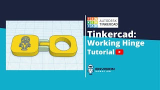 Tinkercad Tutorial  Create a Working Hinge for 3D Printing Advanced [upl. by Brendis47]