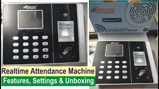 Realtime Biometric RS9w model unboxing features amp settings  Attendance Machine with battery backup [upl. by Dudley]