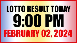 Lotto Result Today 9pm Draw February 2 2024 Swertres Ez2 Pcso [upl. by Trinette976]