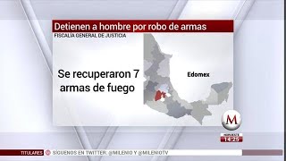 Detienen a hombre por robo de armas a policías en Ecatepec [upl. by Barbara-Anne]