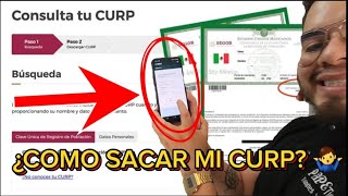 ¿COMO SACAR MI CURP Guía paso a paso en español [upl. by Gnues460]