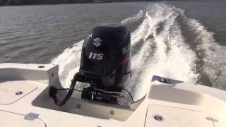 Boat Test Suzuki DF115A Carolina Skiff 198DLV [upl. by Ecila]