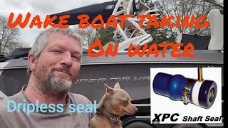 Wake boat Dripless XPC prop shaft seal repair Super Air Nautique G25 replacement seal [upl. by Alroi]