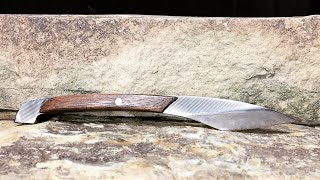 Kiridashi Knife from broken file [upl. by Yelsnia]