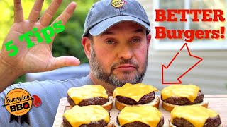 5 Tips to BEST BURGERS  Make the best Homemade Grilled Burgers using these tips [upl. by Radmen]