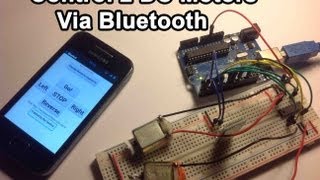 Arduino  Control 2 DC Motors Via Bluetooth Tutorial [upl. by Wynny]