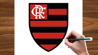 FLAMENGO  Como Desenhar o escudo do FLAMENGO [upl. by Oina424]