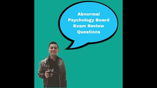 Lecture Review for Psychologist Board Exam Abnormal Psychology Review Questions [upl. by Piper817]