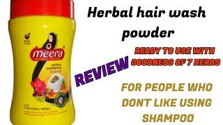 Meera Herbal hair wash powder  makes hair really soft [upl. by Dnalsor752]