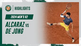 Alcaraz vs De Jong Round 2 Highlights  RolandGarros 2024 [upl. by Ringsmuth]