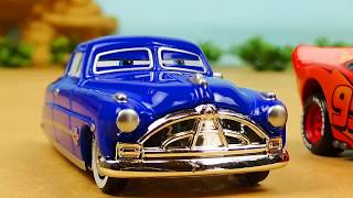 Cars 1 McQueen VS Doc Hudson Race Scene Remake Stop Motion Animation [upl. by Natam]