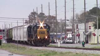 CSXT F71529 GP402 Slugset Racking amp Rolling out of Town Headed for the Yard [upl. by Enined]