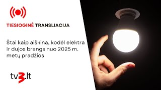 Tiesiogiai štai kaip aiškina kodėl elektra ir dujos brangs nuo 2025 m metų pradžios [upl. by Raynah]