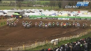 Championnat de France Elite Motocross  1e manche à Ernée résumé du MX1 et MX2 [upl. by Trevah784]