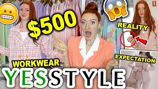 YESSTYLE TRY ON HAUL  500 YESSTYLE WORKWEAR HAUL 2019 corporate clothing but make it pastel [upl. by Lockwood]