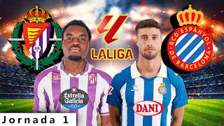 VALLADOLID vs ESPANYOL  Jornada 1  LaLiga EA Sports 2425 Liga Española  Pronóstico en FC 24 [upl. by Hayarahs]