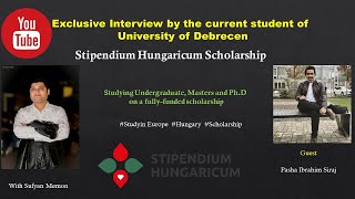 Stipendium Hungaricum Scholarship Exclusive Interview Sufyan Memon part 02 [upl. by Casabonne]