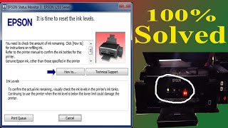 How to reset ink level in Epson l210 printer Ink run out Solution Reset Ink Level Epson L110 L210 [upl. by Enelrac286]