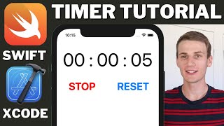 Simple Timer App Swift Xcode Tutorial  Stopwatch Count up Timer [upl. by Arraeic593]