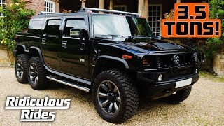 World’s First 6 Wheeled Hummer SUVT  RIDICULOUS RIDES [upl. by Gnirol]