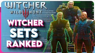 Witcher 3 All Witcher Sets RANKED  Which Witcher Gear Set Is Best [upl. by Hsatan]