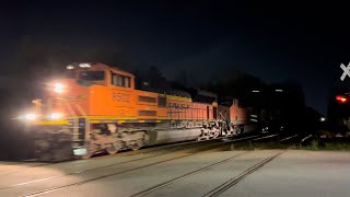 3 BNSF’s BNSF 8502 SD70ACe leads CSX B117 with a nice K5LLA at south PlainfieldNJ [upl. by Ayaj]