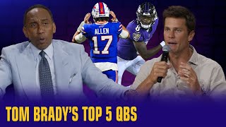 Tom Brady gives his top 5 NFL quarterbacks [upl. by Arlette]