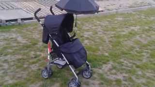 Tani wózek spacerowy parasolka BabyStart Stroller Black [upl. by Eiramacissej498]