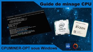 Tuto Comment miner avec cpumineropt sur Windows [upl. by Flosser]