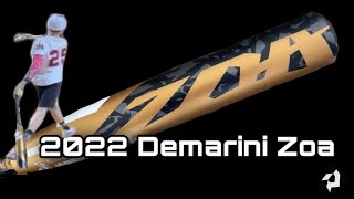 Hitting with 2022 Demarini Zoa  USSSA bat review [upl. by Acisey]