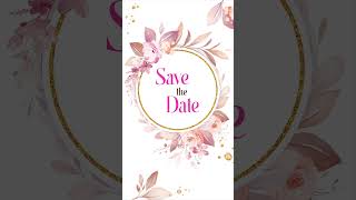 Save the Date Wedding Invitation Video [upl. by Garihc]